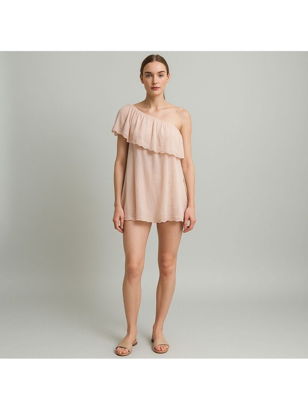 Taylor and Sage Off Shoulder Blouse Small Light Pink